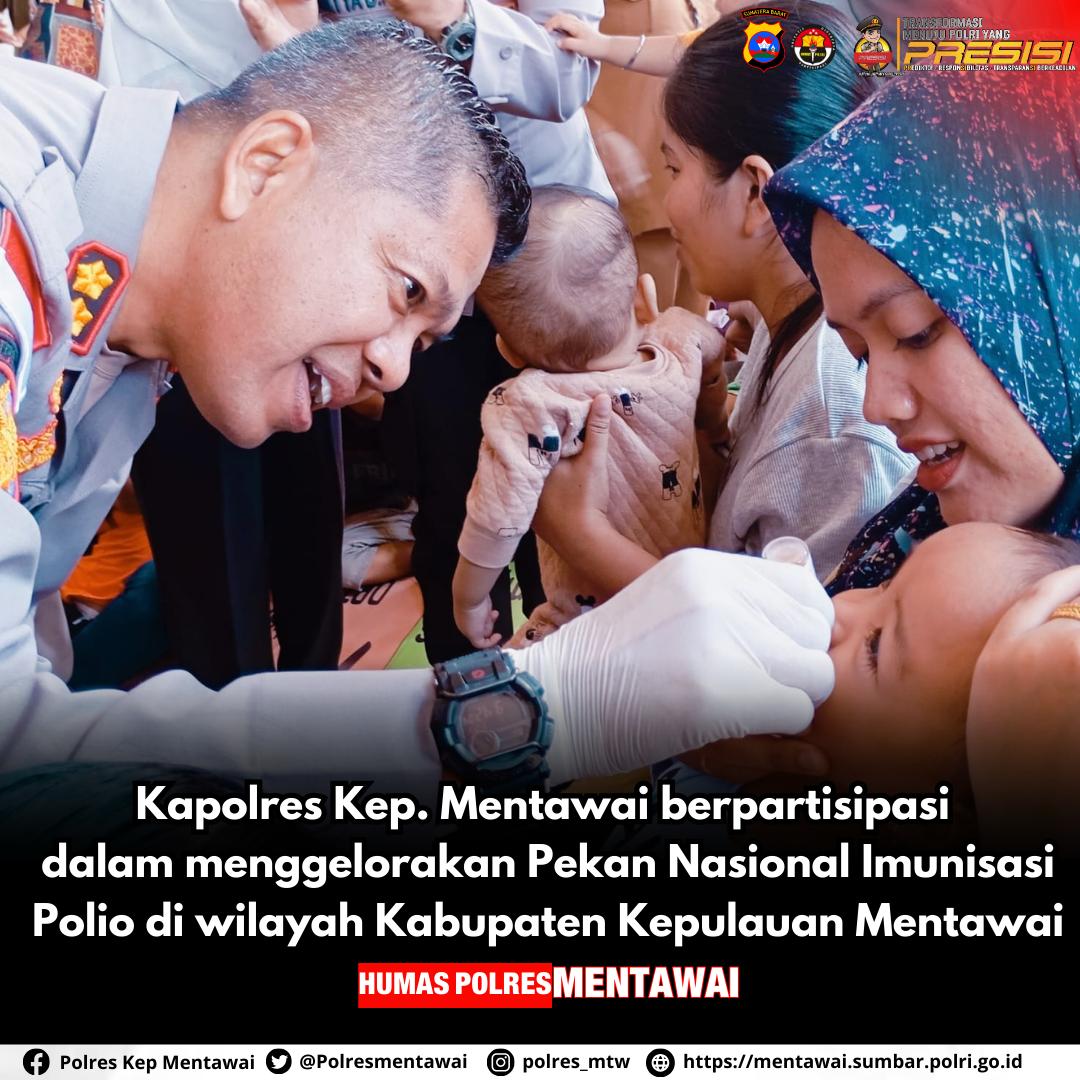 Polres Kep Mentawai Siap Dukung dan Sukseskan PIN Polio Tahun 2024 di Wilayah mentawai