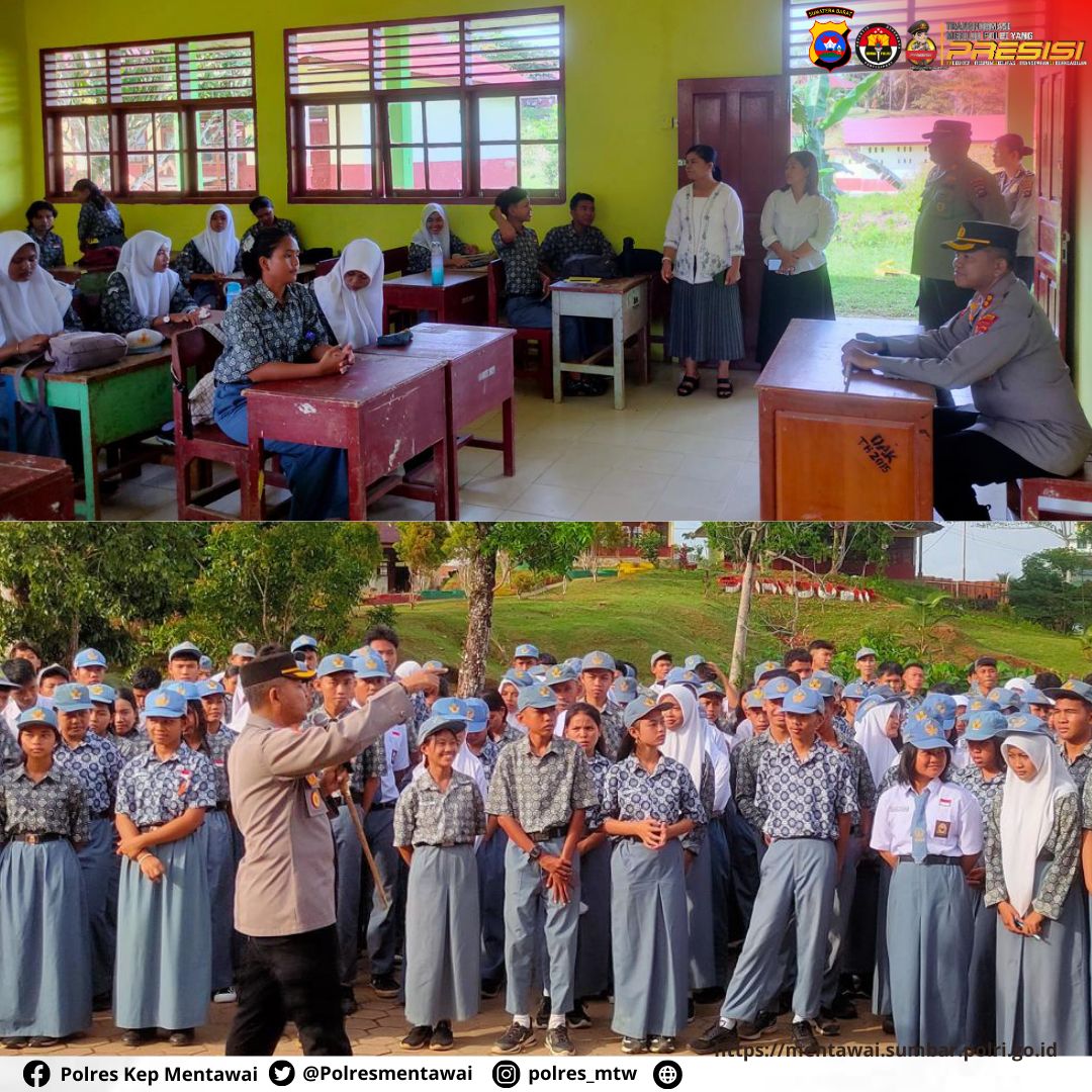 Kapolres Kep Mentawai meluangkan waktunya untuk mengunjungi SMA Negeri 2 Sipora