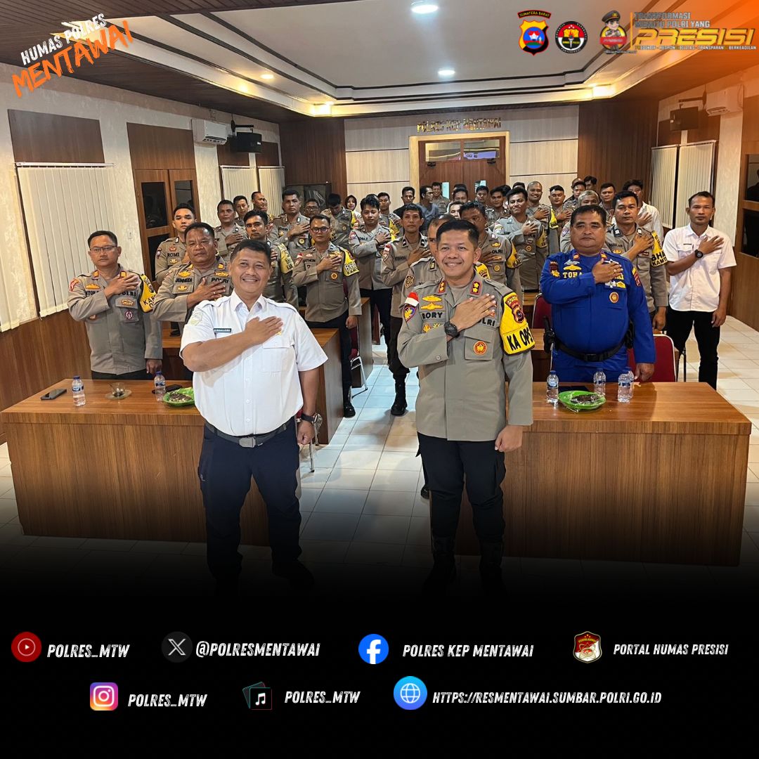 Tingkatkan kemampuan Bhabinkamtibmas dalam  Mitigasi Bencana, Polres Mentawai hadirkan Kepala BMKG Sumbar