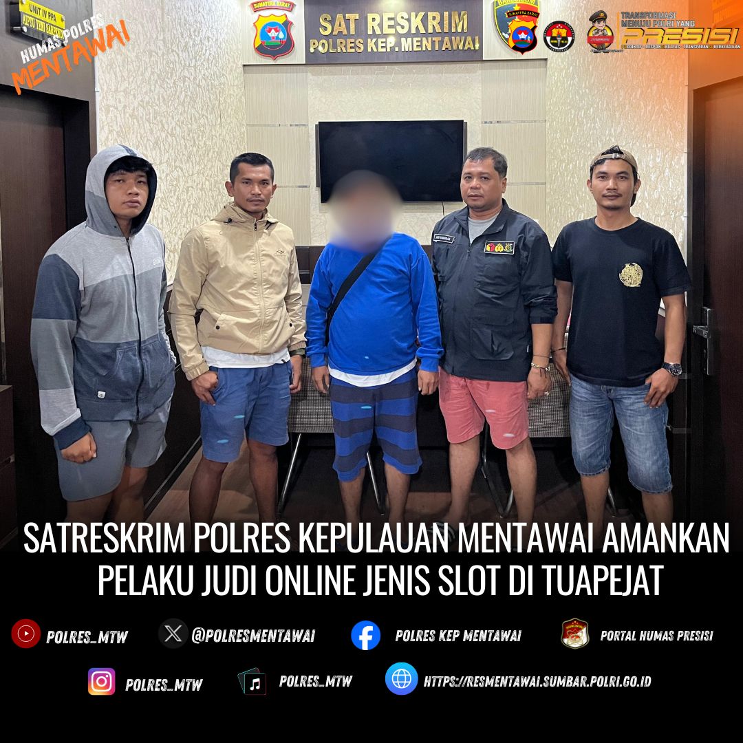 Satreskrim Polres Kepulauan Mentawai berhasil mengungkap dugaan tindak pidana perjudian online jenis slot
