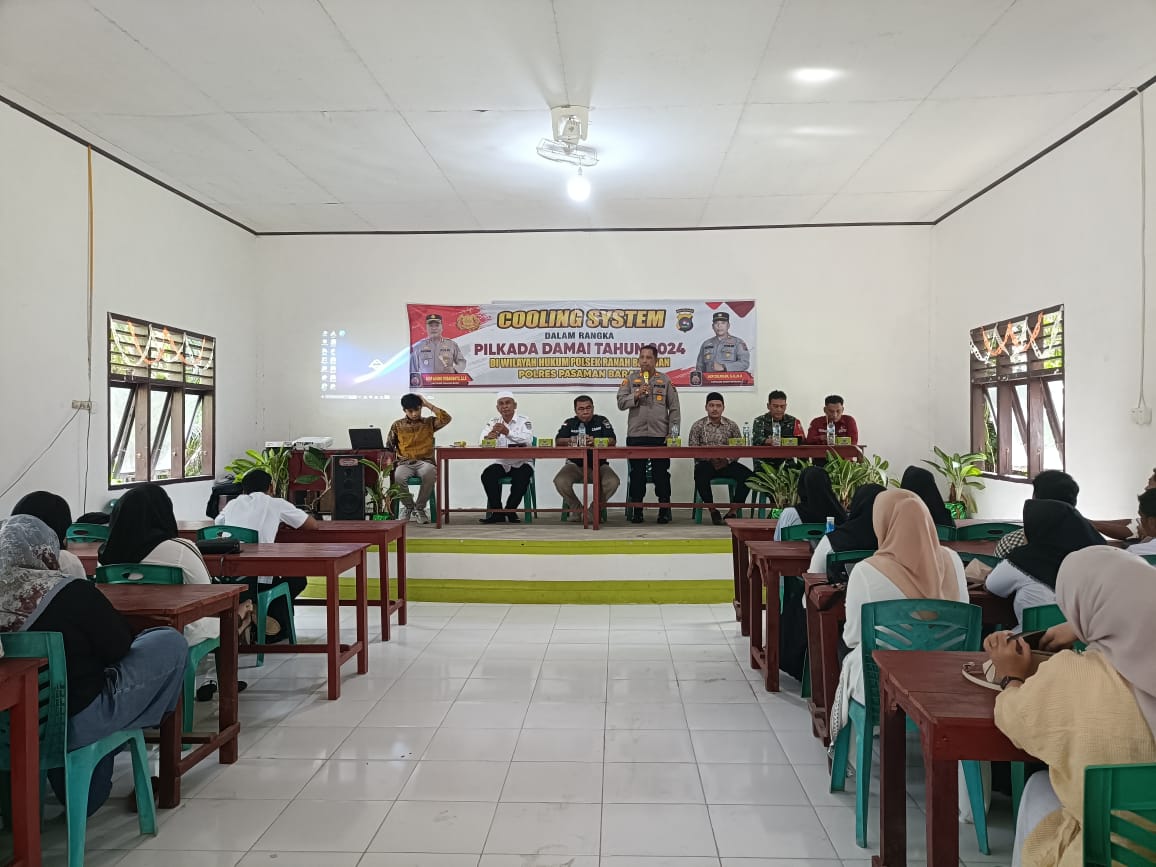 Polsek Ranah Batahan Gelar Kegiatan Cooling System Pilkada Damai 2024 Bersama Pemuda di Nagari Batahan Pasaman Barat