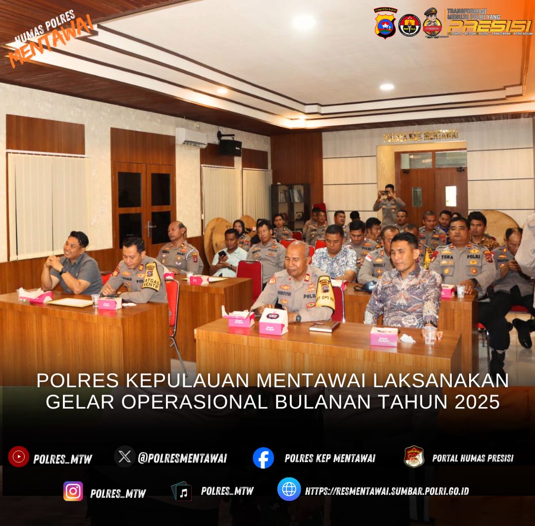 Evaluasi dan Arahan Strategis: Gelar Operasional Bulanan Polres Kepulauan Mentawai