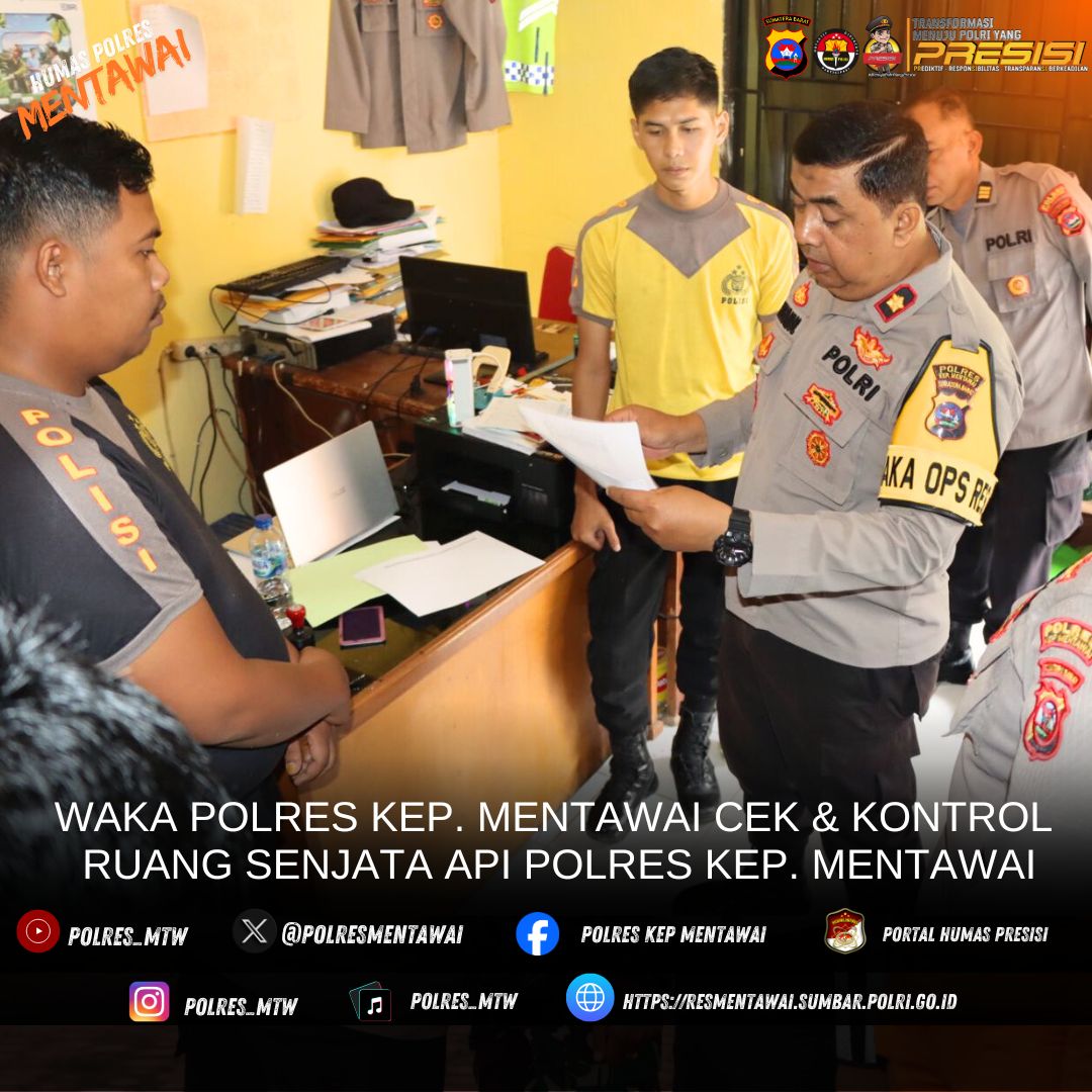 Wakapolres Kep. Mentawai Tinjau Kesiapan dan Keamanan Ruang Senjata Api untuk Tingkatkan Profesionalisme Polri