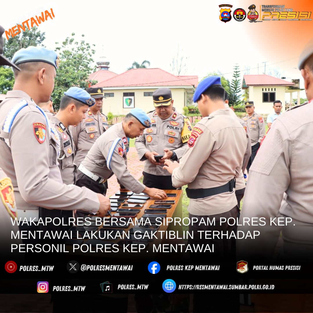 Peningkatan Kedisiplinan Personel Polres Kepulauan Mentawai Melalui Gaktiblin