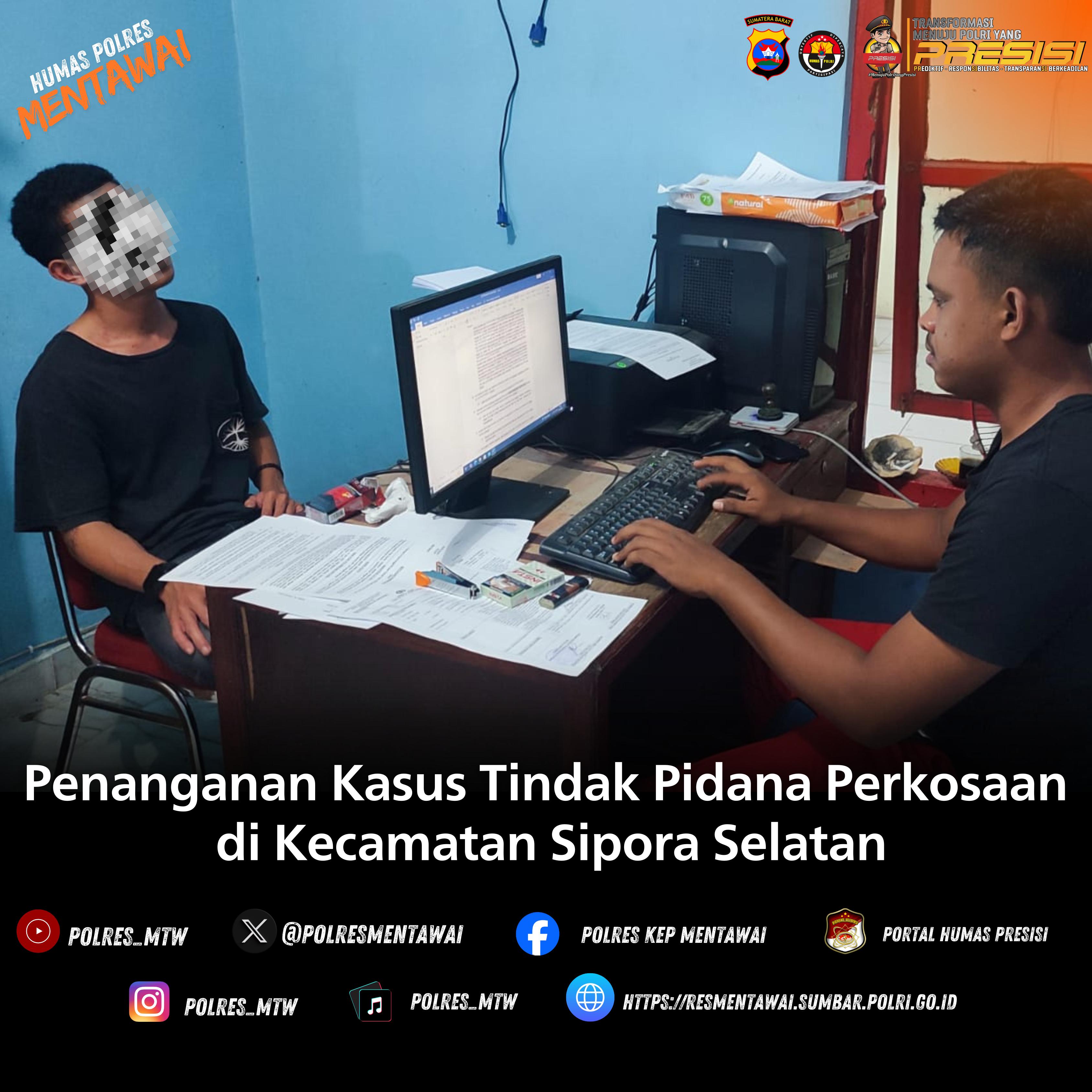 Penanganan Kasus Tindak Pidana Perkosaan di Kecamatan Sipora Selatan
