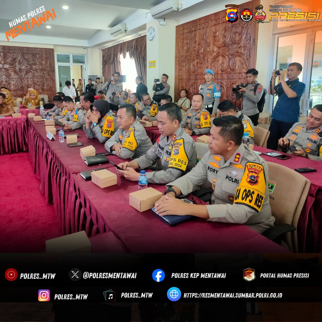 Kapolres Kep. Mentawai Hadiri Rapat Koordinasi Program Makan Bergizi Gratis untuk Masyarakat Sumbar